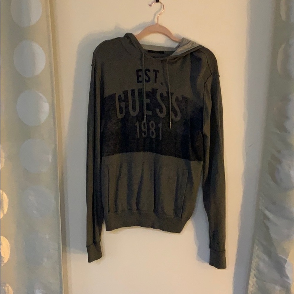 Guess Gray Woven Hoodie